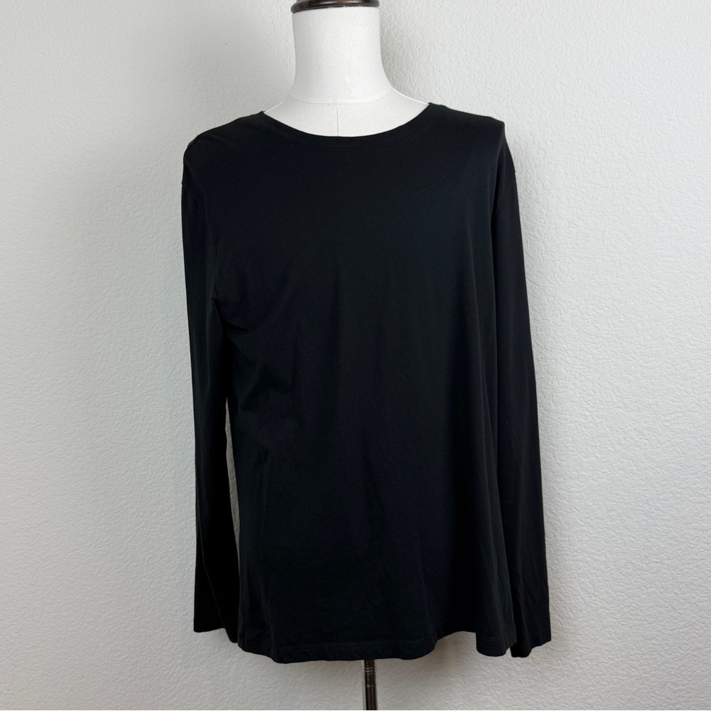 FIGS men’s long sleeve Pima Cotton Henley Shirt XL | Black